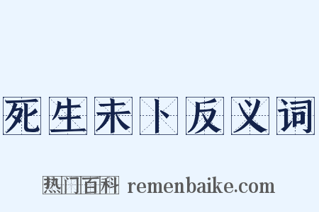 死生未卜反义词是什么意思的图片